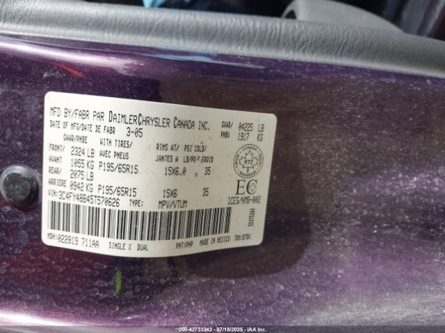 2005 CHRYSLER PT CRUISER 3C4FY48B45T570626 Photo 8
