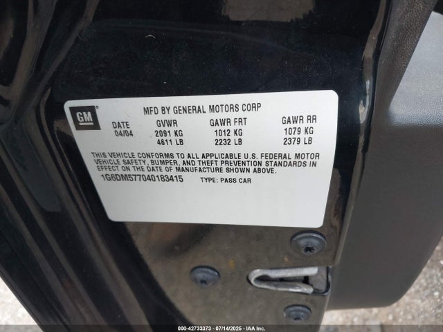 2004 CADILLAC CTS 1G6DM577040183415 Photo 8