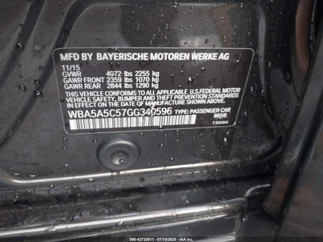 2016 BMW 528I WBA5A5C57GG349596 Photo 8