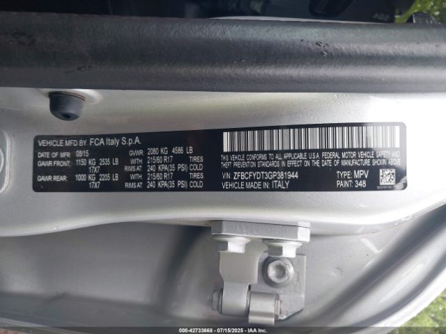 2016 FIAT 500X ZFBCFYDT3GP381944 Photo 8