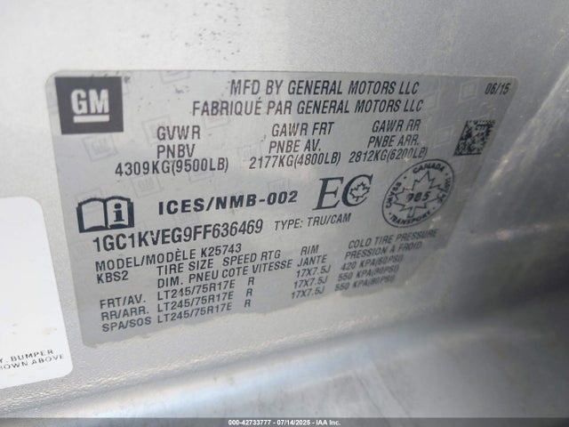 1GC1KVEG9FF636469 Chevrolet l96
