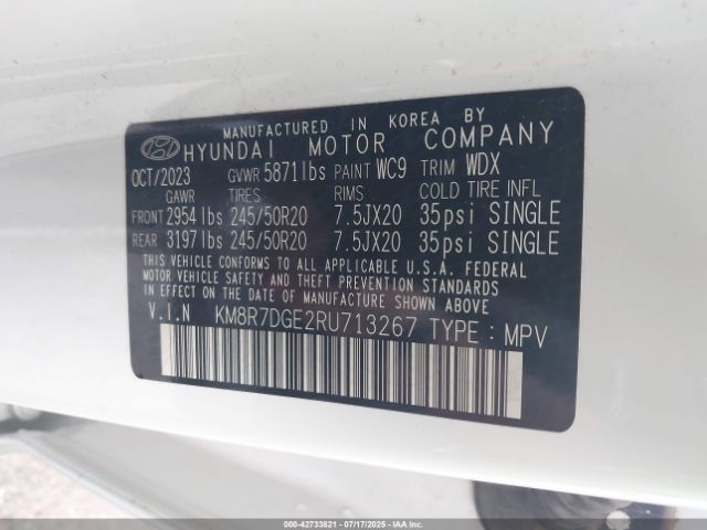 2024 HYUNDAI PALISADE KM8R7DGE2RU713267 Photo 8