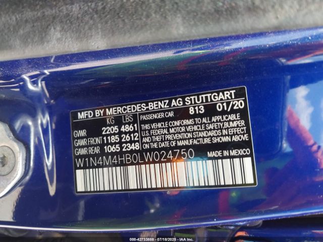 2020 MERCEDES-BENZ GLB 250 W1N4M4HB0LW024750 Photo 8