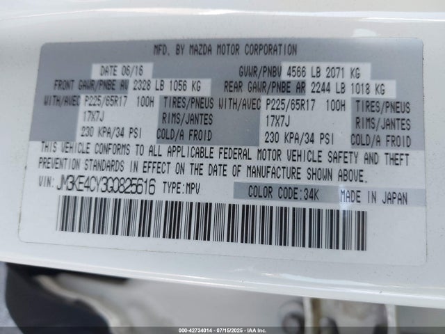 JM3KE4CY3G0825616 Mazda py