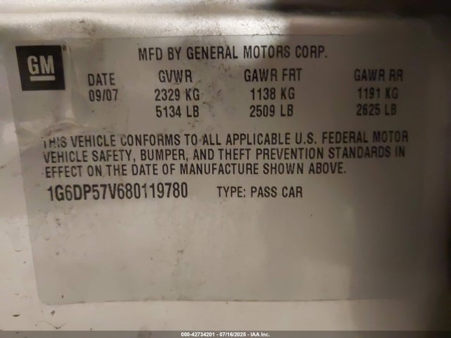 2008 CADILLAC CTS 1G6DP57V680119780 Photo 8