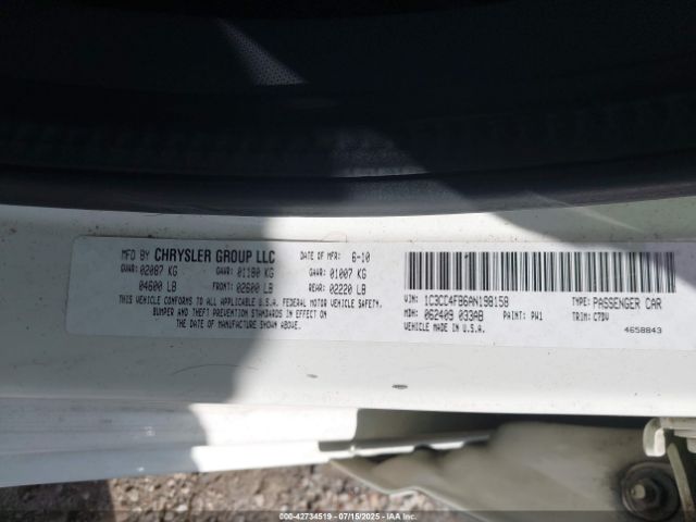 2010 CHRYSLER SEBRING 1C3CC4FB6AN198158 Photo 8