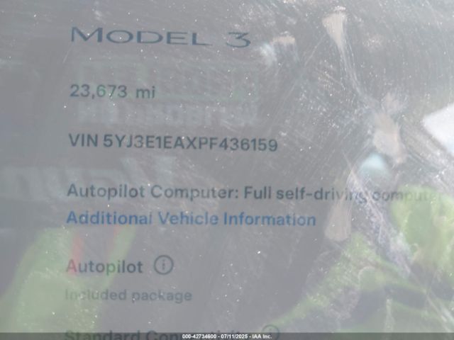 2023 TESLA MODEL 3 5YJ3E1EAXPF436159 Photo 8