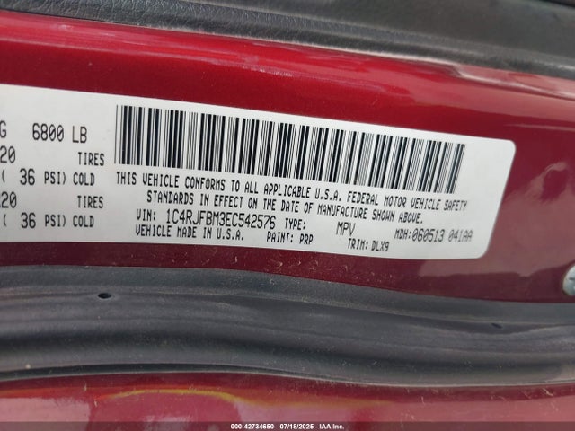 1C4RJFBM3EC542576 Jeep 2014