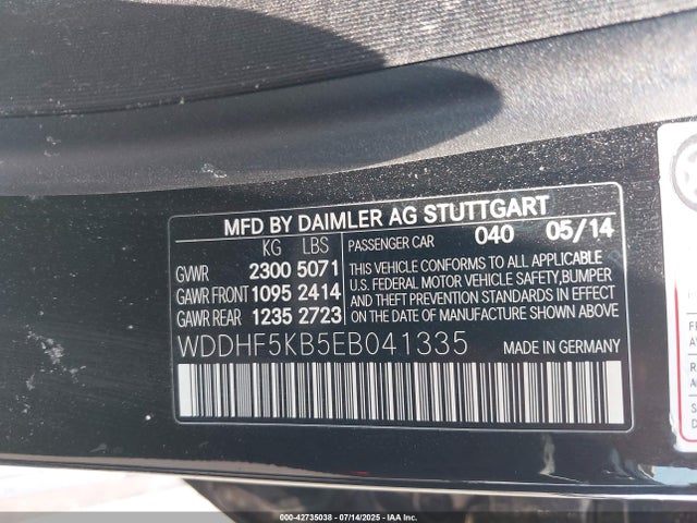 Mercedes-Benz 2014 2014 WDDHF5KB5EB041335 Image 9