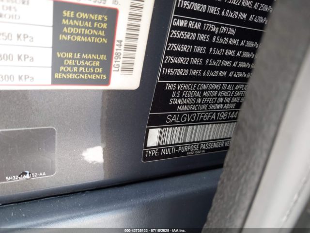 2015 LAND ROVER RANGE ROVER SALGV3TF6FA198144 Photo 8