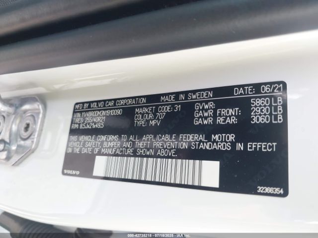 2022 VOLVO XC60 RECHARGE PLUG-IN HYBRID YV4BR0DM3N1910090 Photo 8