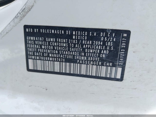 Volkswagen Jetta 1.5t S 2024 3VW5M7BU8RM097670 Image 9