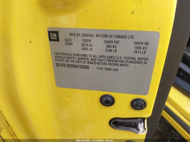 2010 CHEVROLET CAMARO 2G1FC1EV5A9102065 Photo 8