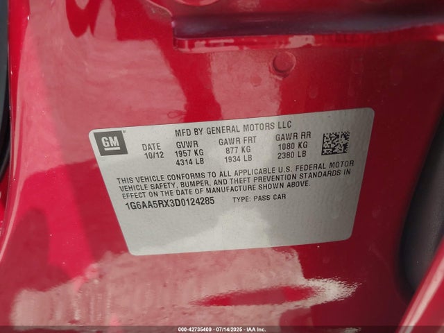 2013 CADILLAC ATS 1G6AA5RX3D0124285 Photo 8