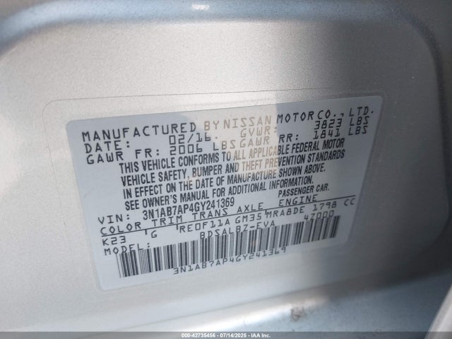 3N1AB7AP4GY241369 Nissan 2016