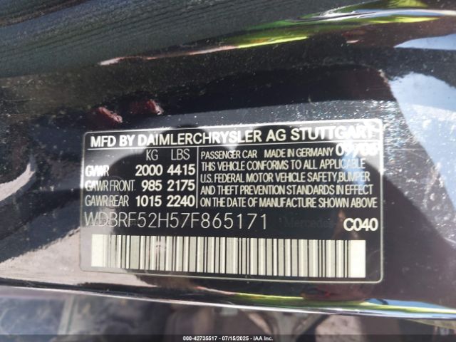 2007 MERCEDES-BENZ C 230 WDBRF52H57F865171 Photo 8