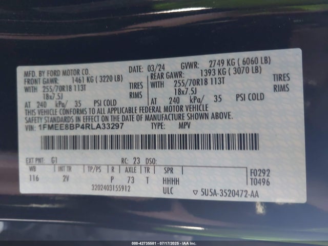1FMEE8BP4RLA33297 Ford ecoboost