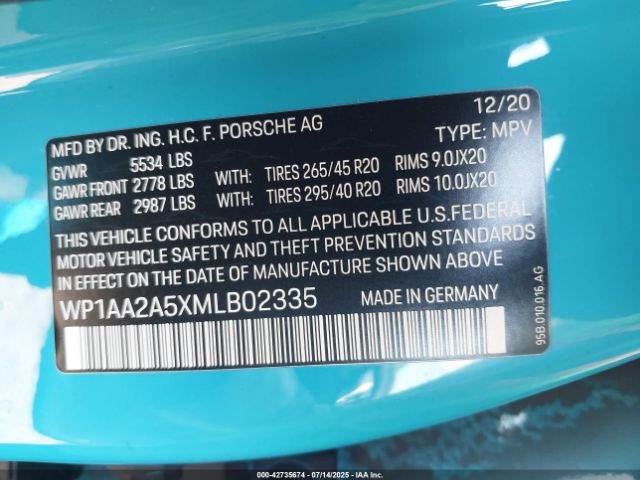 2021 PORSCHE MACAN WP1AA2A5XMLB02335 Photo 8