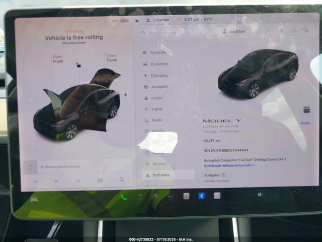 2020 TESLA MODEL Y 5YJYGDEE0LF044404 Photo 6