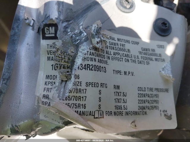 2004 CADILLAC ESCALADE 1GYEK63N34R209013 Photo 8