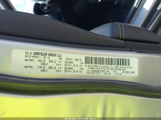 2013 DODGE DURANGO 1C4RDHEG0DC571833 Photo 8