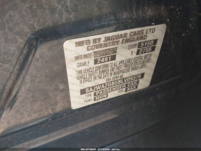 2011 JAGUAR XJ SAJWA2GB6BLV09376 Photo 8