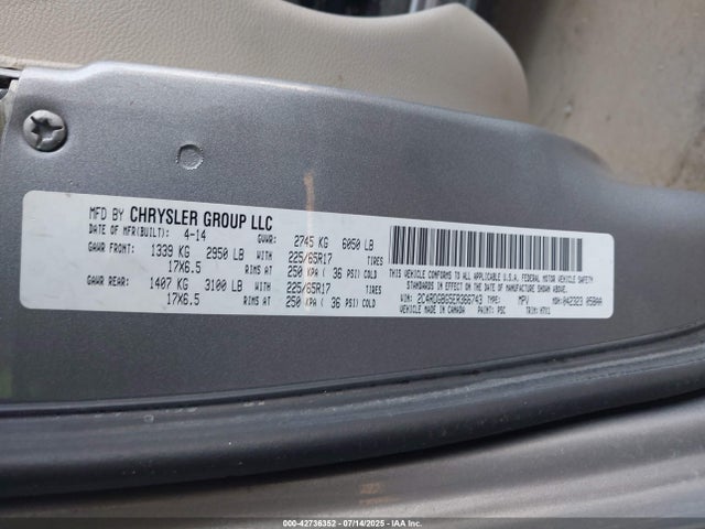 2C4RDGBG5ER366743 Dodge 2014