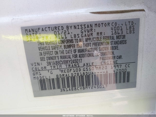 Nissan 2021 2021 3N1AB8CV8MY245017 Image 9
