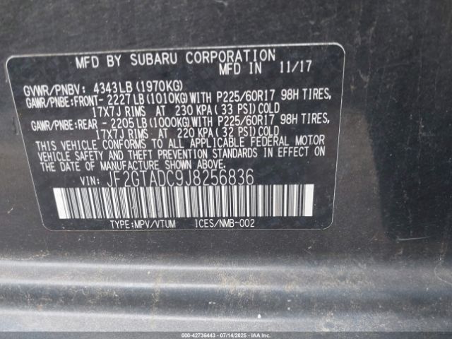 2018 SUBARU CROSSTREK JF2GTADC9J8256836 Photo 8
