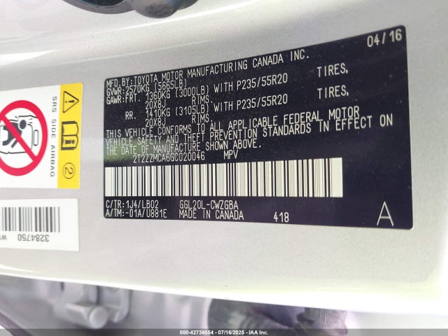 Lexus RX 2016 2T2ZZMCA6GC020046 Image 9