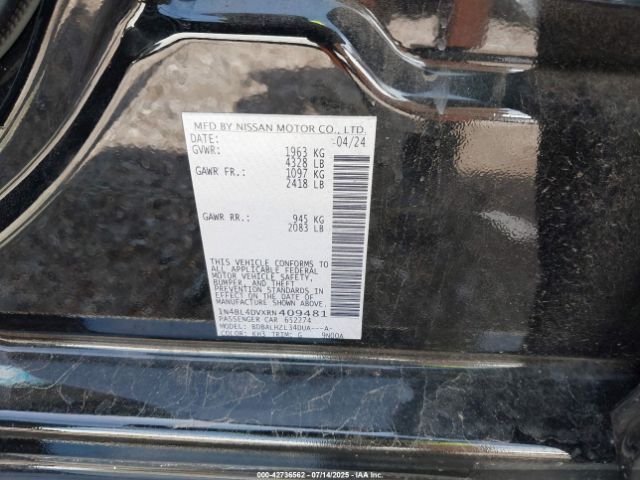 2024 NISSAN ALTIMA 1N4BL4DVXRN409481 Photo 8