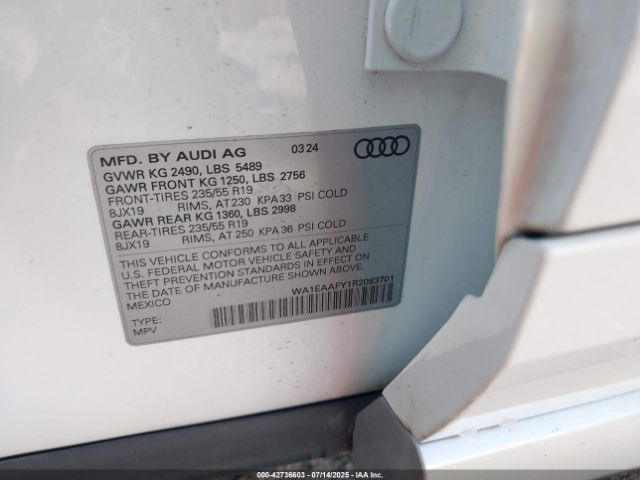 2024 AUDI Q5 WA1EAAFY1R2083701 Photo 8