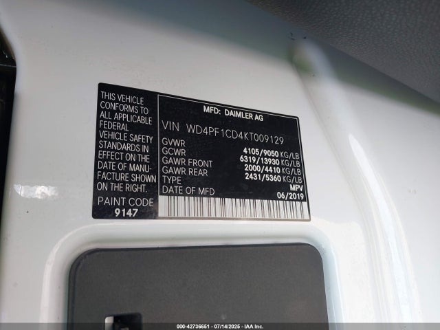 WD4PF1CD4KT009129 Mercedes-Benz om 642 with brake assist