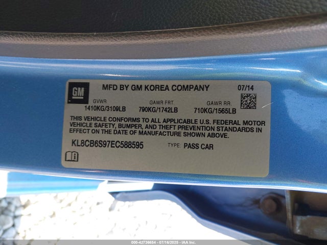 Chevrolet ll0 2014 KL8CB6S97EC588595 Image 9