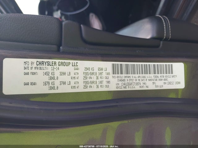1C4RJEBG0FC718974 Jeep Grand Cherokee