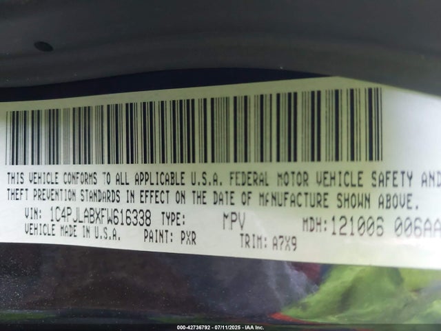 1C4PJLABXFW616338 Jeep 2015