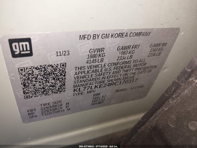 KL77LKE24RC170317 Chevrolet lih