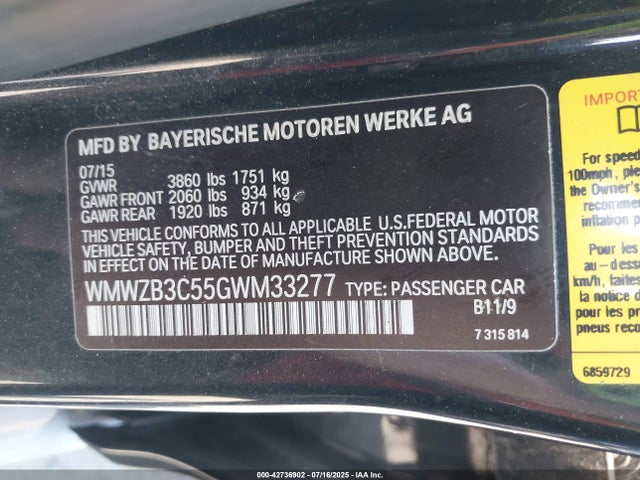 2016 MINI COUNTRYMAN WMWZB3C55GWM33277 Photo 8