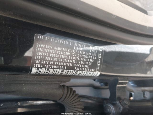 2013 VOLKSWAGEN BEETLE 3VWJL7AT2DM610818 Photo 8
