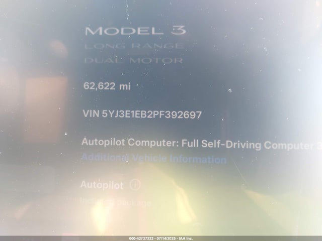 2023 TESLA MODEL 3 5YJ3E1EB2PF392697 Photo 6