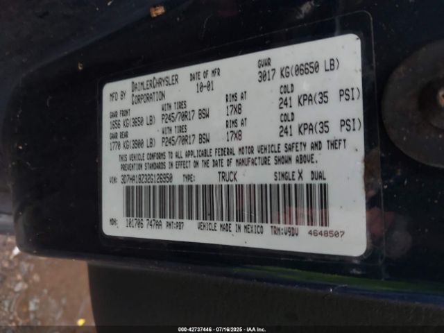 2002 DODGE RAM 1500 3D7HA18Z32G126950 Photo 8