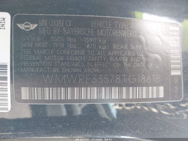 2008 MINI COOPER WMWRF33578TG18618 Photo 8