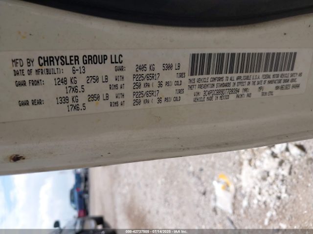 2013 DODGE JOURNEY 3C4PDCBB9DT728394 Photo 8