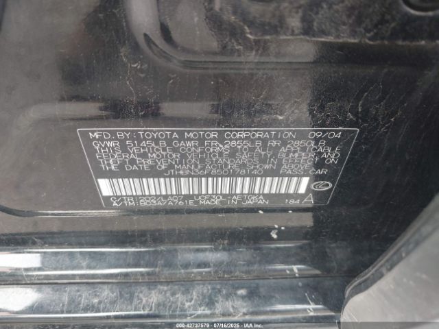 2005 LEXUS LS 430 JTHBN36F850178140 Photo 8