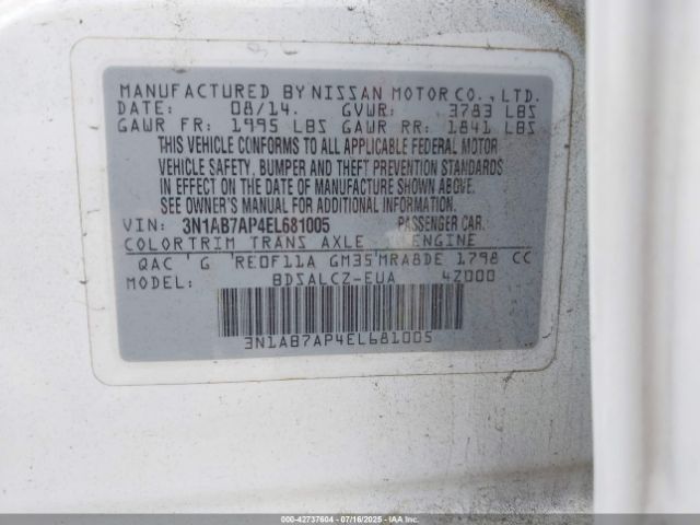 2014 NISSAN SENTRA 3N1AB7AP4EL681005 Photo 8
