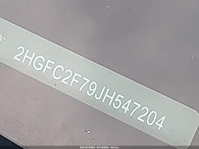 Honda k20c2 2018 2HGFC2F79JH547204 Image 9