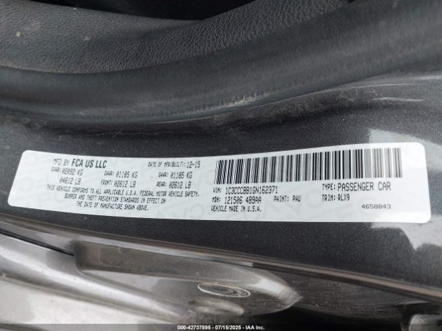2016 CHRYSLER 200 1C3CCCBB1GN162371 Photo 8