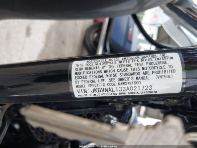 2003 KAWASAKI VN1500 JKBVNAL133A021723 Photo 9