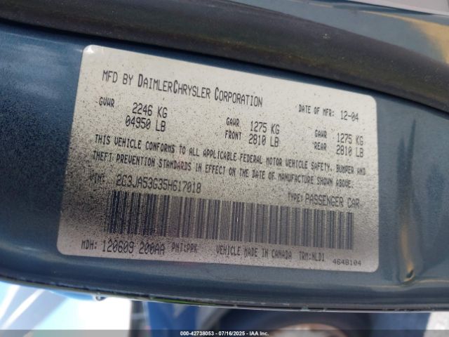 2005 CHRYSLER 300 2C3JA53G35H617018 Photo 8
