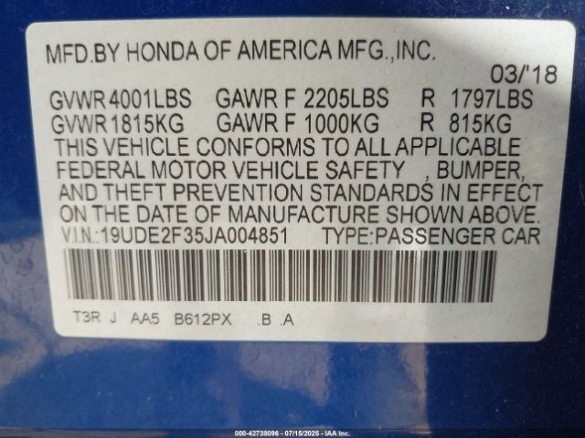 2018 ACURA ILX 19UDE2F35JA004851 Photo 8